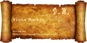 Viola Martin névjegykártya